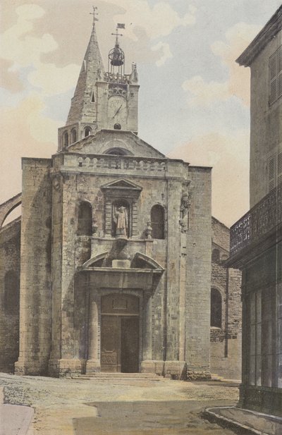 Bourg-Saint-Andeol, kirke, fasade O av French Photographer