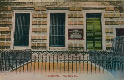 Calcutta - Det svarte hullet. Postkort sendt i 1913. av French Photographer