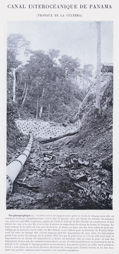 Panama Interoceanic Canal, Culebra Works (s/hv-bilde) av French Photographer