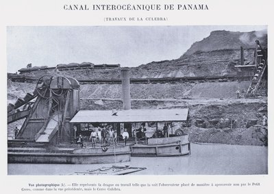 Panama Interoceanic Canal, Culebra Works (s/hv-bilde) av French Photographer