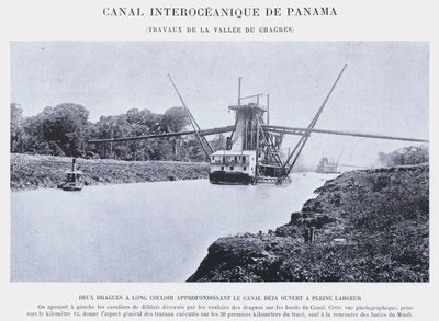 Panama Interoceanic Canal, Chagres Valley Works (s/hv-bilde) av French Photographer