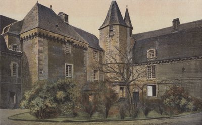 Carrouge, Chateau, Fasade på gårdsplassen av French Photographer
