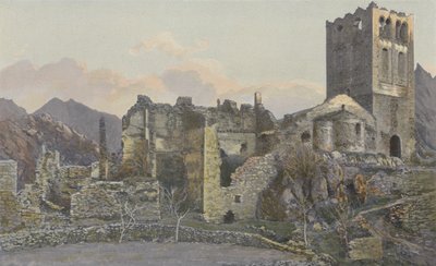 Casteil, ruinene av det gamle klosteret St-Martin-du-Canigou av French Photographer