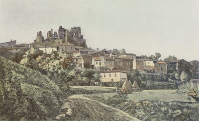 Chabrillan, generell utsikt og ruinene av Chateau av French Photographer