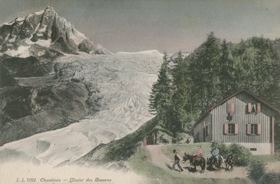 Chamonix - Bossons isbre. Postkort sendt i 1913. av French Photographer