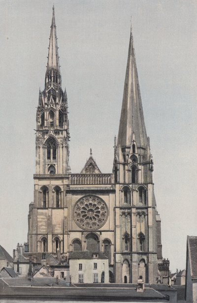 Chartres, Notre-Dame katedral, fasade O av French Photographer