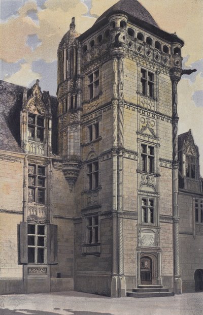 Chemaze, Chateau de Saint-Ouen, tårnet i trappen av French Photographer
