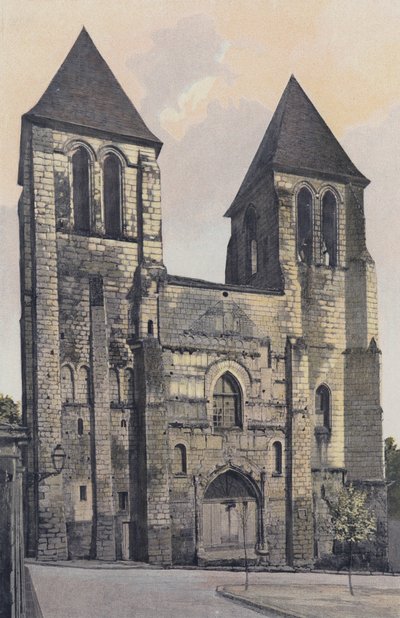 Chinon, Saint-Mexme kirke, Fasade O (skole) av French Photographer