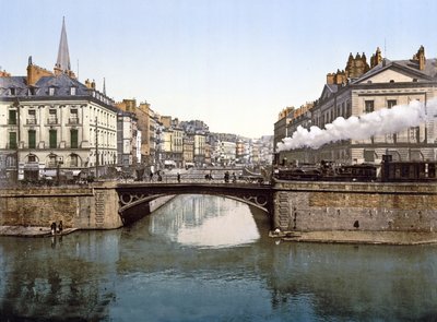 Sammenløpet av Edre og Loire i Nantes, 1890-1900 av French Photographer