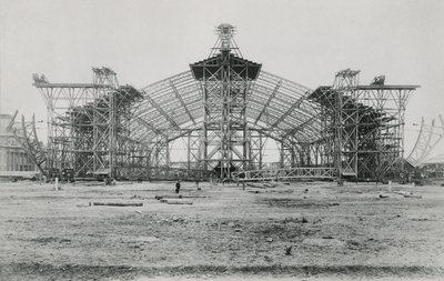 Bygging av Galerie des Machines for Exposition Universelle i 1889 av French Photographer