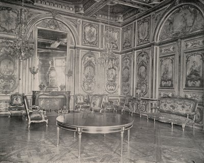 Rådgivningsrom, Palace of Fontainebleau (s/hvitt bilde) av French Photographer