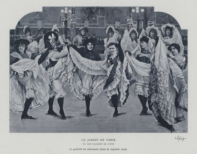 Dansere på Jardin de Paris (s/hvitt bilde) av French Photographer