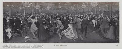 Dans på Moulin de la Galette, Paris (s/hv-bilde) av French Photographer