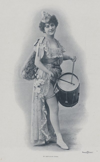De Kervallon, musikalartist i Scala, Paris (s/hv-bilde) av French Photographer