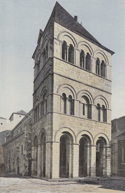 Ebreuil, kirke, ensemble N O av French Photographer