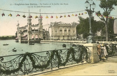 Enghien-Les-Bains, Kasinoet, Rosehagen av French Photographer