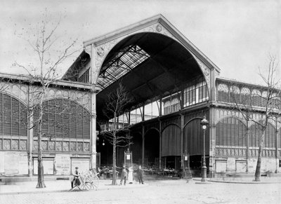 Inngang til en paviljong på Les Halles Central Market, Paris, ca. 1900 av French Photographer