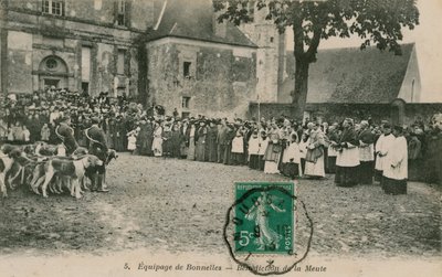 Mannskapet på Bonnelles - Benediction de la Meule. Postkort sendt i 1913. av French Photographer