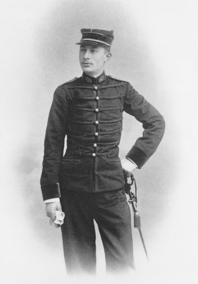 Ernest Duchesne som annen klasse major i medisin i Second Regiment de Hussards of Senlis, 1897 av French Photographer