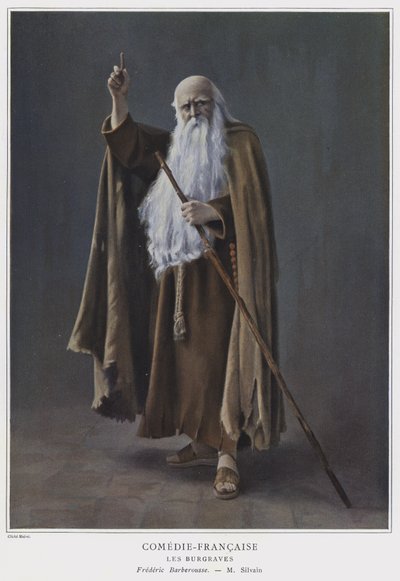 Eugene Silvain som Frederick Barbarossa i Les Burgraves (farget bilde) av French Photographer