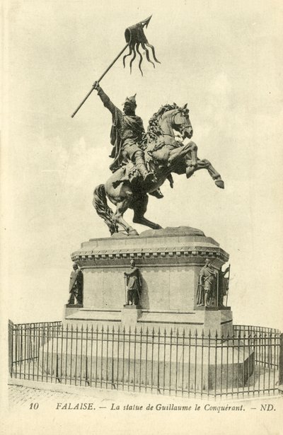 Falaise, statuen av Vilhelm Erobreren, ND av French Photographer