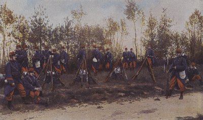 Fransk infanteri på manøvrer (fargebilde) av French Photographer