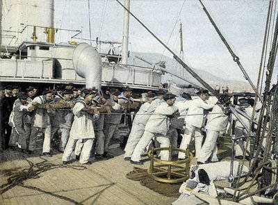 Fransk marine, slutten av det nittende århundre: innledende prester - Bibl. des Arts deco. av French Photographer