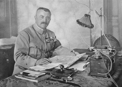 General Franchet dEsperey, øverstkommanderende for de allierte hærene på Balkan, 1914-19 av French Photographer
