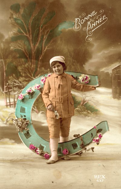 Jente med stor hestesko av French Photographer