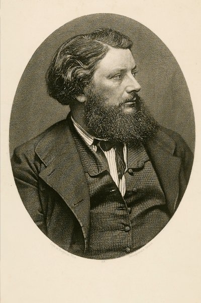 Gustave Courbet (s/hvitt bilde) av French Photographer