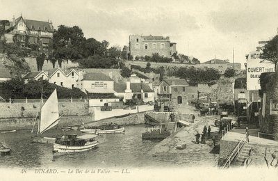 Harbour, Dinard (s/hvitt bilde) av French Photographer