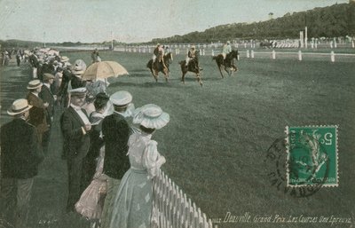 Hesteveddeløp på Deauville. Postkort sendt i 1913. av French Photographer