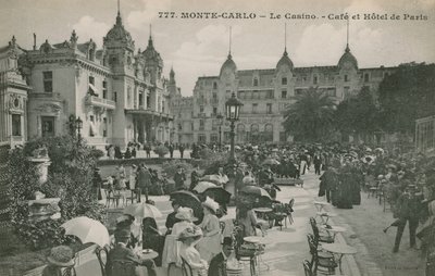 Hotel de Paris Monte-Carlo i Monte Carlo, Monaco, Frankrike. Postkort sendt i 1913. av French Photographer
