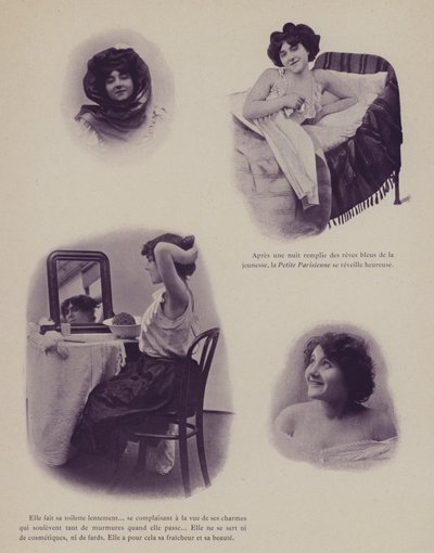 Illustrasjon for Petites Parisiennes (dvs. unge arbeidsjenter i Paris) (s/hvitt-bilde) av French Photographer
