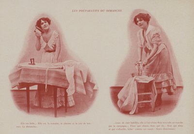 Illustrasjon for Petites Parisiennes (dvs. unge arbeidsjenter i Paris) (s/hvitt-bilde) av French Photographer