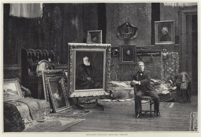 Jean-Joseph Benjamin-Constant i verkstedet sitt av French Photographer