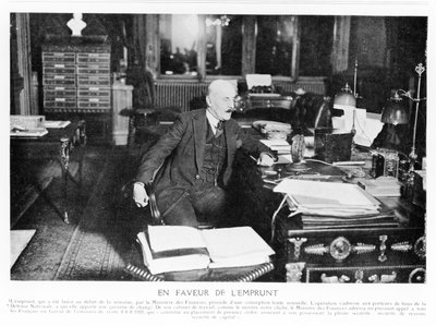 Joseph Caillaux talte på radio i 1925, fra Le Monde Illustré, 1925 av French Photographer