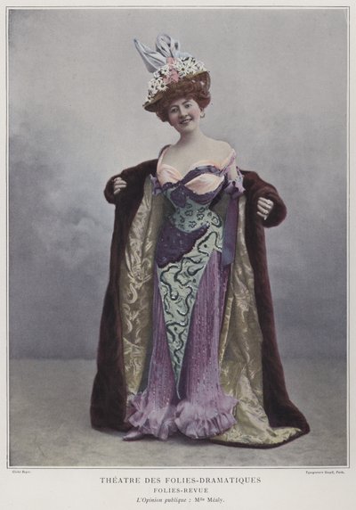 Juliette Mealy , fransk skuespiller og sanger (farget bilde) av French Photographer