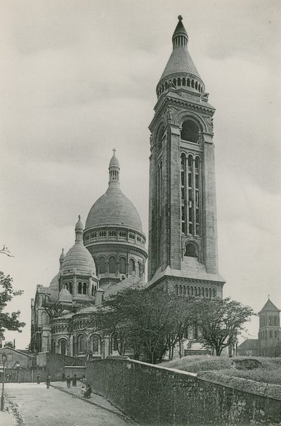 Basilica of Sacre-Coeur, Campanile, Basilica of Sacre-Coeur og Campanile (fotogravyr) av French Photographer
