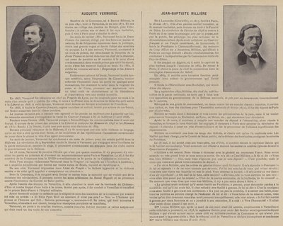 Paris-kommunen, Auguste Vermorel, Jean-Baptiste Milliere (s/hvitt-bilde) av French Photographer