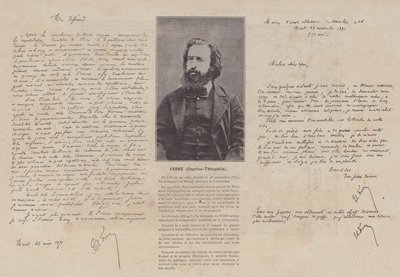 Paris-kommunen, Charles-Theophile Ferre (s/hvitt-bilde) av French Photographer
