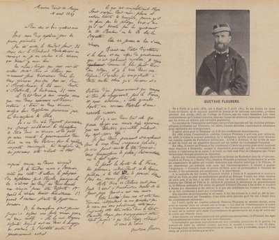 Paris-kommunen, Gustave Flourens (s/hvitt-bilde) av French Photographer