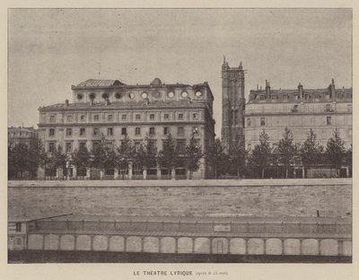 Paris-kommunen, Le Theatre Lyrique, etter 25. mai (s/hvitt-bilde) av French Photographer