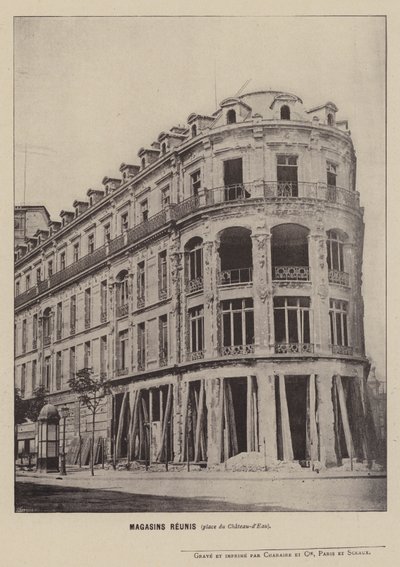 Paris-kommunen, Magasins Reunis, Place du Chateau-d