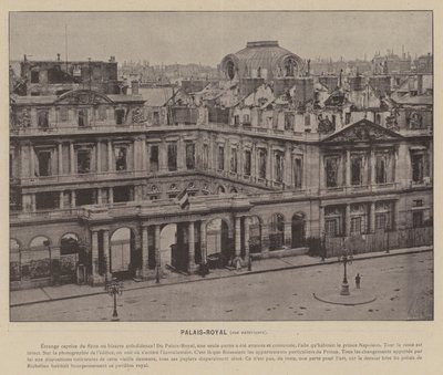 Paris-kommunen, Palais-Royal, utvendig visning (s/hvitt-bilde) av French Photographer