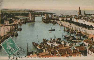 La Rochelle - utsikt over havnen. Postkort sendt i 1913. av French Photographer
