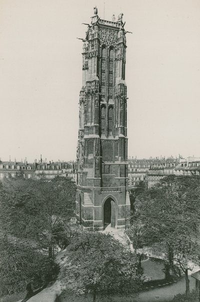 La Tour Saint-Jacques, Saint-Jacques-tårnet (fotogravyr) av French Photographer