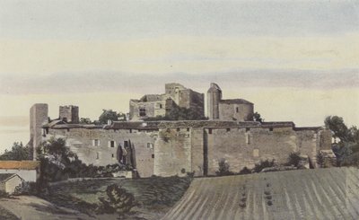 Larressingle, ruinene av Chateau of the Bishops of Condom av French Photographer