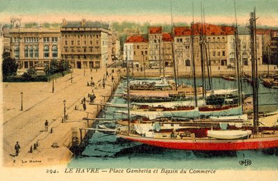 Le Havre, Gambetta-plassen, handelsbassenget av French Photographer