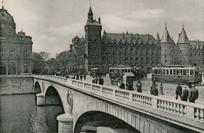 Pont au Change og Palais de Justice, Pont au Change og domstolen (fotogravyr) av French Photographer